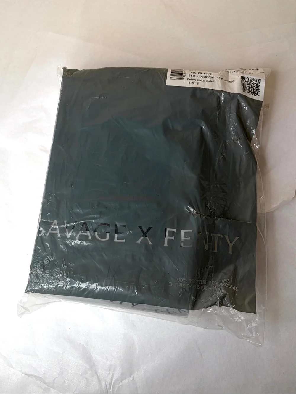 New 3-Pack Savage x Fenty Shadow Fit Boxer Briefs Black Size S